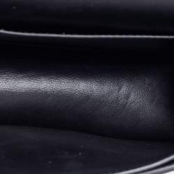 Pre Owned Burberry Black Leather TB Bum Chain Belt Bag