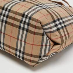 Burberry Beige/Brown Nova Check Nylon Tote