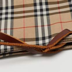 Burberry Beige/Brown Nova Check Nylon Tote