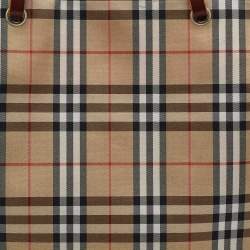 Burberry Beige/Brown Nova Check Nylon Tote