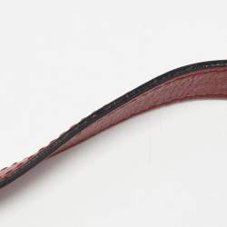 Pre Owned Burberry Red Leather Small Medley Buckle Crossbody Bag