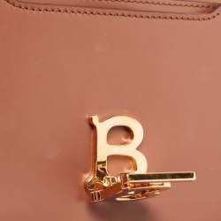 Pre Owned Burberry Brown Leather Mini TB Belt Bag