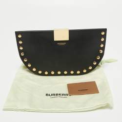 Pre Owned حقيبة كلتش بربري أوليمبيا جلد وساتان بيج مرصعة