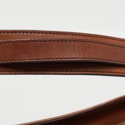 Pre Owned Burberry Brown Leather Small Bridle Dutton Hobo