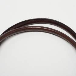 Pre Owned Burberry Beige/Brown Haymarket Check Canvas and Leather Shoulder Bag