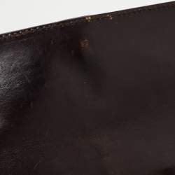 Pre Owned Burberry Beige/Brown Haymarket Check Canvas and Leather Shoulder Bag