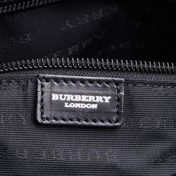 Pre Owned Burberry Beige/Black Nova Check Coated Canvas and Leather Shopper Tote