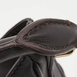 Pre Owned Burberry Beige Ombre Haymarket Check Coated Canvas and Leather Willenmore Hobo