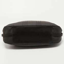 Pre Owned Burberry Beige Ombre Haymarket Check Coated Canvas and Leather Willenmore Hobo