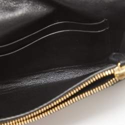 Pre Owned Burberry Beige/Black House Check Canvas and Leather Flap Wallet