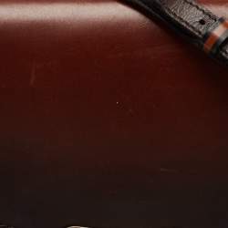 مملوكة مسبقًا Burberry Ombre Brown Leather Abbott Shoulder Bag