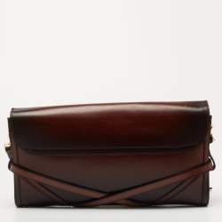 مملوكة مسبقًا Burberry Ombre Brown Leather Abbott Shoulder Bag