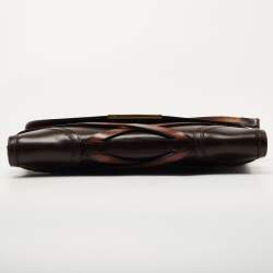 مملوكة مسبقًا Burberry Ombre Brown Leather Abbott Shoulder Bag