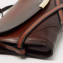 مملوكة مسبقًا Burberry Ombre Brown Leather Abbott Shoulder Bag