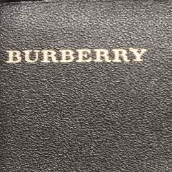 Pre Owned Burberry Beige/Brown Haymarket Check Coated Canvas and Leather Continental Wallet