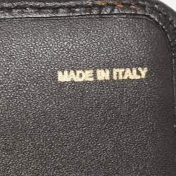 Pre Owned Burberry Beige/Brown Haymarket Check Coated Canvas and Leather Continental Wallet