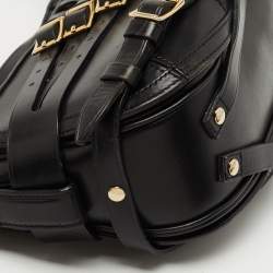 Pre Owned Burberry Black Leather Dutton Crossbody Bag