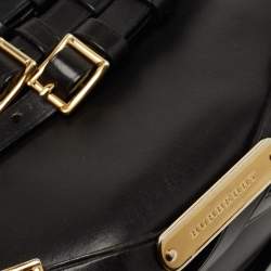 Pre Owned Burberry Black Leather Dutton Crossbody Bag