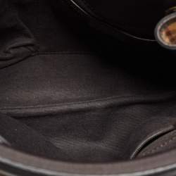 Pre Owned Burberry Beige/Brown Haymarket Check Coated Canvas and Leather Medium Willenmore Hobo