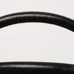 مملوكة مسبقًا Burberry Black Nova Check Nylon and Leather Studded Satchel