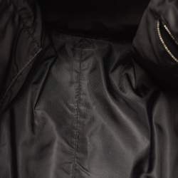 مملوكة مسبقًا Burberry Black Nova Check Nylon and Leather Studded Satchel