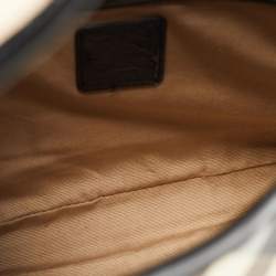 Pre Owned Burberry Black/Beige Nova Check PVC and Patent Leather Brooke Hobo