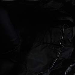 Pre Owned Burberry Black/Grey Beat Check Nylon and Patent Leather Lowry Tote