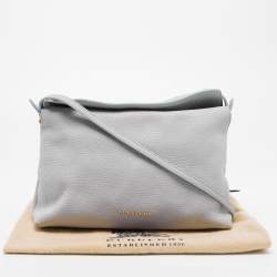 Pre Owned Burberry Light Blue Leather Leah Crossbody Bag