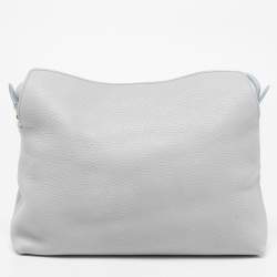 Pre Owned Burberry Light Blue Leather Leah Crossbody Bag