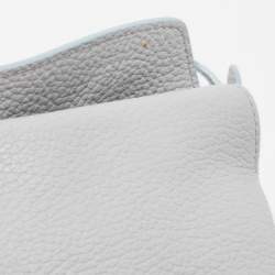 Pre Owned Burberry Light Blue Leather Leah Crossbody Bag