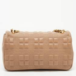 Pre Owned Burberry Beige Quilted Leather Small Lola Shoulder Bag
