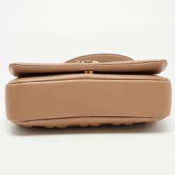 Pre Owned Burberry Beige Quilted Leather Small Lola Shoulder Bag