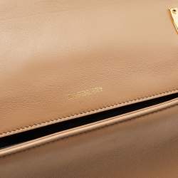 Pre Owned Burberry Beige Quilted Leather Small Lola Shoulder Bag