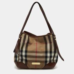 Burberry Beige Check Coated Canvas Bucket Bag Small Q3B1ND3E0H001