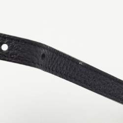 Pre Owned Burberry Black Grained Leather Greenwood Satchel