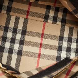 Pre Owned Burberry Black Grained Leather Greenwood Satchel
