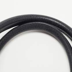 Pre Owned Burberry Black Grained Leather Greenwood Satchel