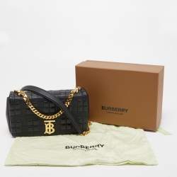 Pre Owned Burberry Black Quilted Leather Small Lola Shoulder Bag