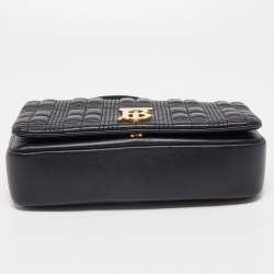 Pre Owned Burberry Black Quilted Leather Small Lola Shoulder Bag