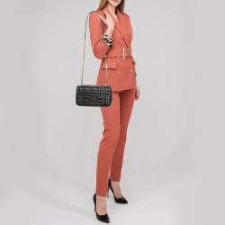 Pre Owned Burberry Black Quilted Leather Small Lola Shoulder Bag