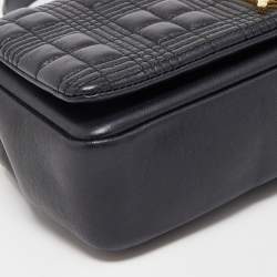 Pre Owned Burberry Black Quilted Leather Small Lola Shoulder Bag