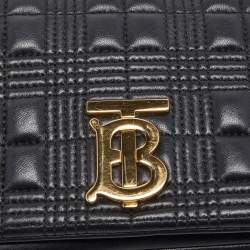 Pre Owned Burberry Black Quilted Leather Small Lola Shoulder Bag
