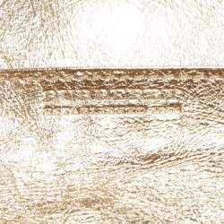 Pre Owned Burberry Gold Quilted Leather Flap Continental Wallet