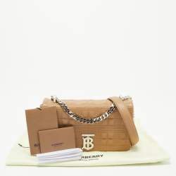 Burberry Beige Quilted Leather Small Lola Shoulder Bag