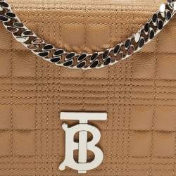 Burberry Beige Quilted Leather Small Lola Shoulder Bag
