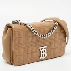 Burberry Beige Quilted Leather Small Lola Shoulder Bag
