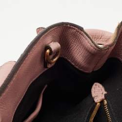 Pre Owned حقيبة يد توتس بربري بانير قماش كاروهات هاوس وجلد أسود/ بيج صغيرة