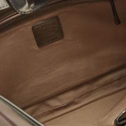 Pre Owned Burberry Beige Supernova Coated Canvas Barton Hobo