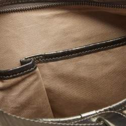 Pre Owned Burberry Beige Supernova Coated Canvas Barton Hobo