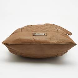 مملوكة مسبقًا Burberry Brown Quilted Leather Buckle Tote